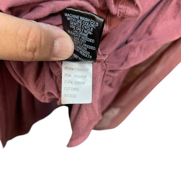 Torrid Babydoll Fabric Mix Super Soft Balloon Chiffon Sleeve Top Mauve Pink 4X - Picture 6 of 11